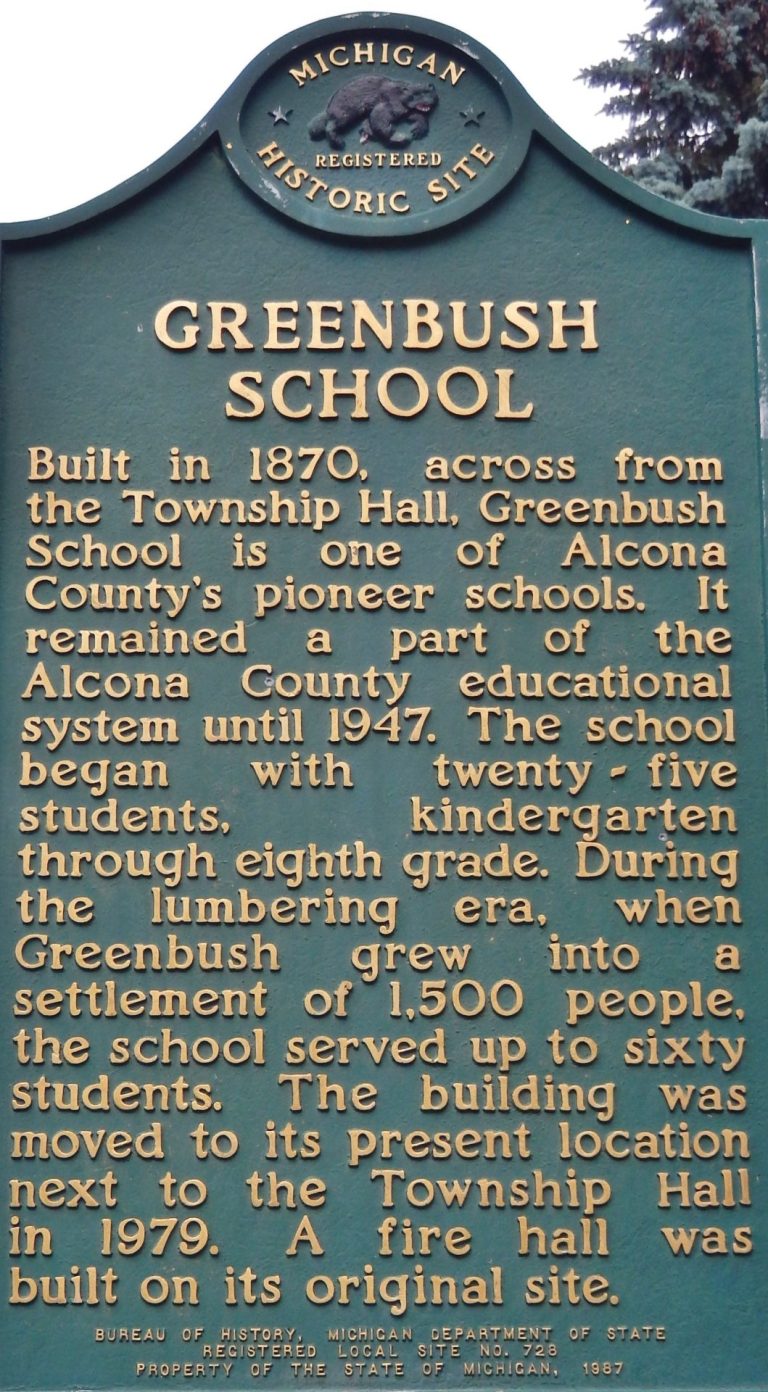 Greenbush School Northern Michigan History