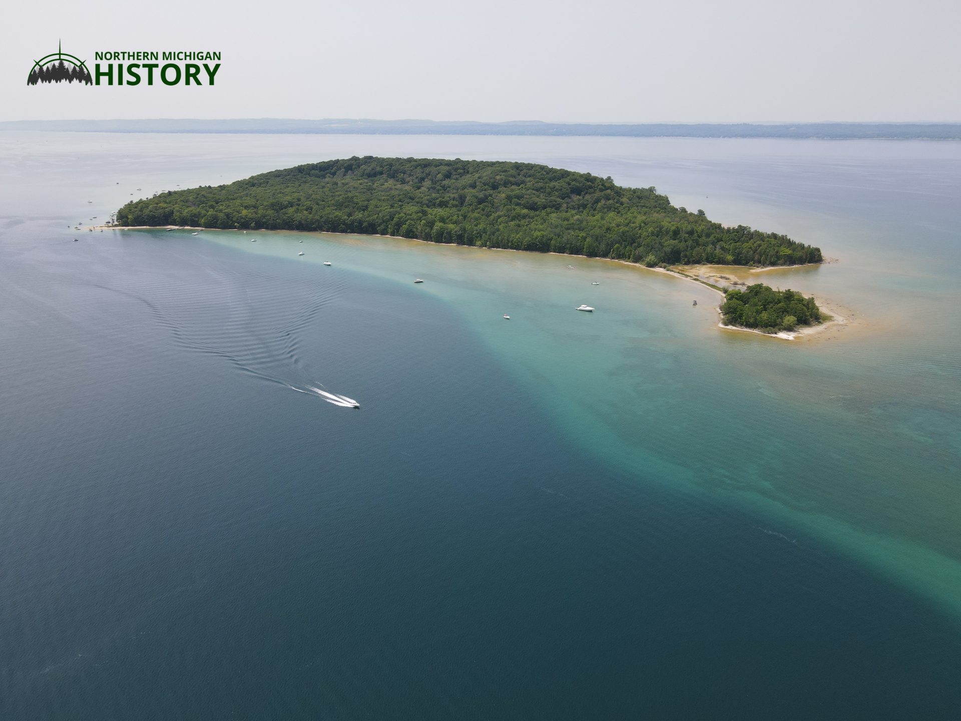 Power and Bassett Islands in West Grand Traverse Bay
