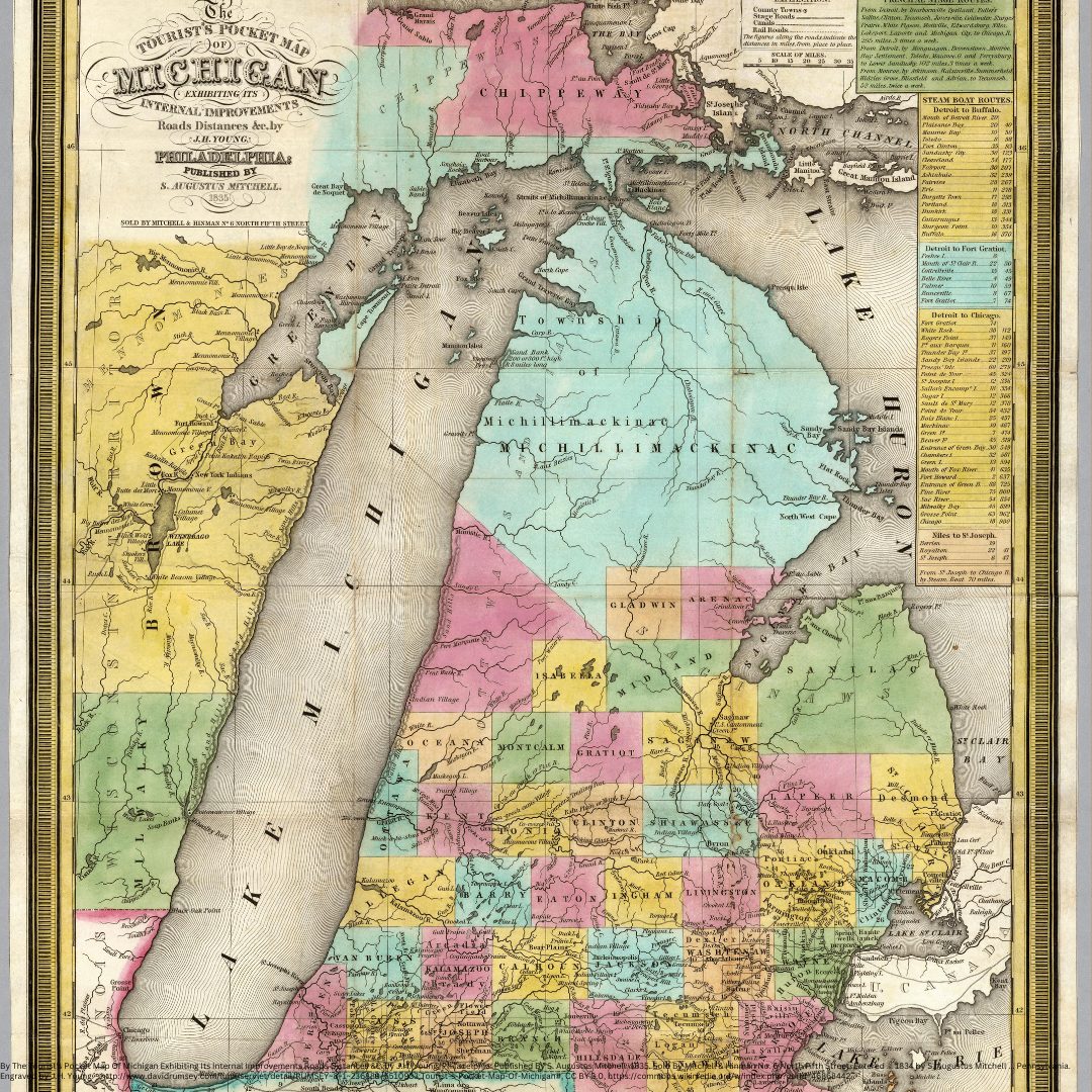 On Oct. 26, 1818, Michilimackinac County was created, covering nearly all of northern Michigan before evolving into Mackinac County.