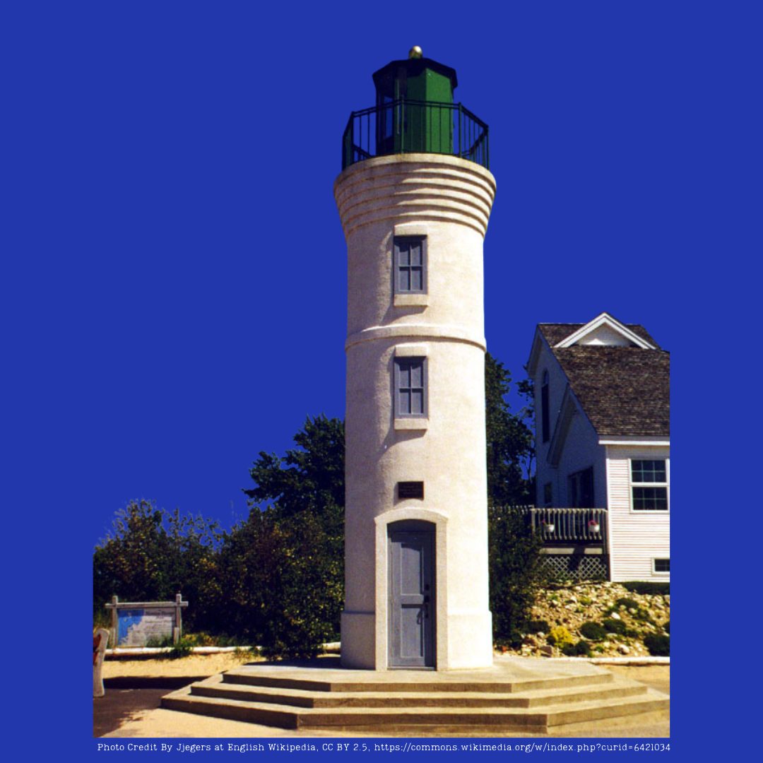 Manning Memorial Lighthouse near Empire honors a local fisherman and stands as one of Michigan’s newest private aids to navigation.