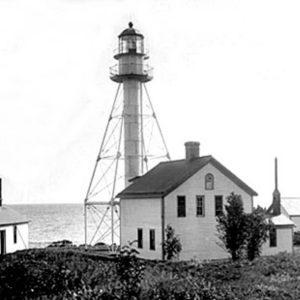 Manitou Island Light Station near the Keweenaw Peninsula guided ships since 1861 and remains one of the oldest iron skeletal towers on the Great Lakes.
