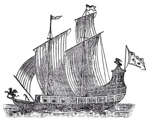Woodcut of the Le Griffon - By Father Louis Hennepin - Father Louis Hennepin's "Nouvelle Decouverte" (Utrecht, 1697), Public Domain, https://commons.wikimedia.org/w/index.php?curid=12675033